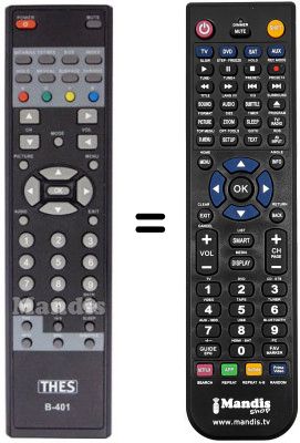Replacement remote control THES LTV2688
