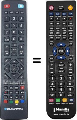 Replacement remote control Saba 40 / 133O-WB-5B2-FEGBP-EU