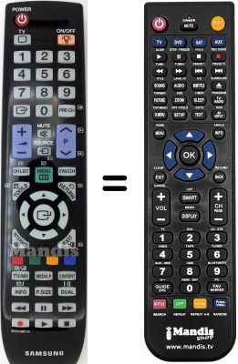 Replacement remote control Samsung LA55B650T1R/XXP
