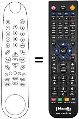 Replacement remote control RCM-B