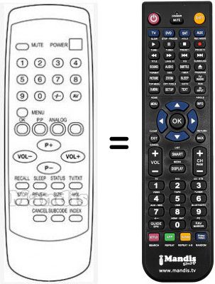 Replacement remote control RC34-4S