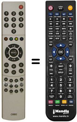 Replacement remote control NordMende MD40333 Replacement remote control NordMende MD40333