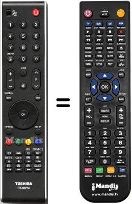 Replacement remote control Toshiba 42C2500P Replacement remote control Toshiba 42C2500P