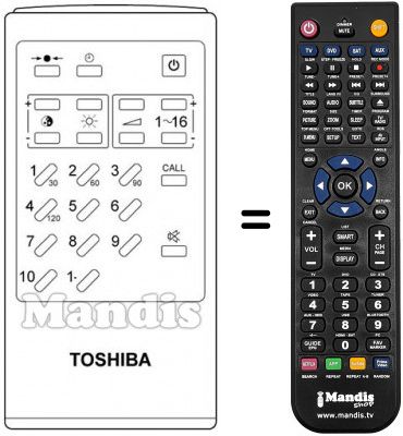 Replacement remote control Blaupunkt CT-9141