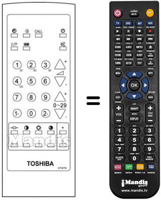 Replacement remote control CT-9176