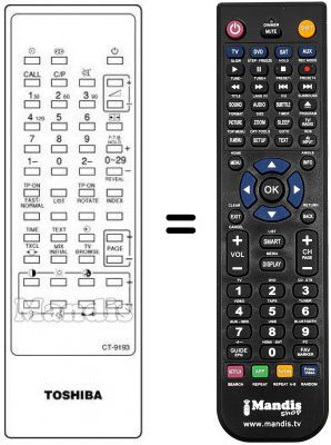 Replacement remote control CT-9193