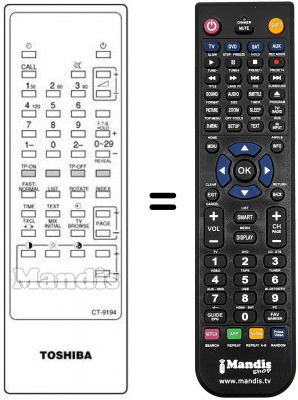 Replacement remote control CT-9194