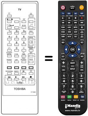 Replacement remote control CT-9385