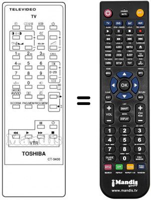 Replacement remote control CT-9400
