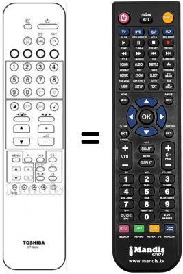 Replacement remote control CT-9626