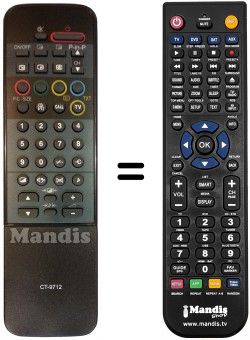 Replacement remote control CT-9712