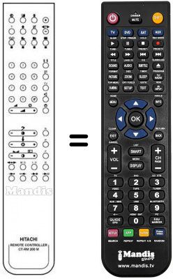 Replacement remote control Hitachi RC2585100 / 01