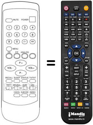 Replacement remote control REMCON222
