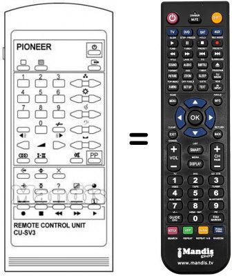 Replacement remote control Pioneer SV2803
