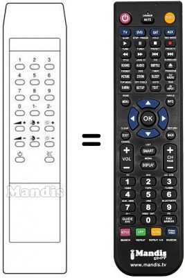 Replacement remote control Daewoo DCS1437 Replacement remote control Daewoo DCS1437