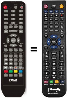 Replacement remote control DGM ETV-3286WFH
