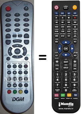 Replacement remote control DGM LTV-1928WHTC