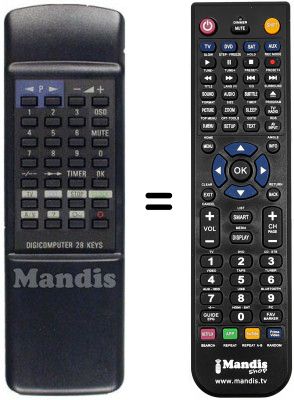 Replacement remote control Desmet TVC2H550