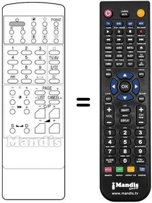 Replacement remote control Daewoo DMQ2997 Replacement remote control Daewoo DMQ2997