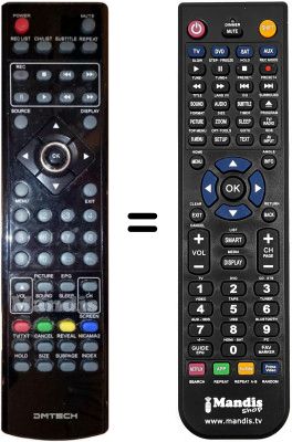 Replacement remote control DMTech DMLED24TB-FHDH3