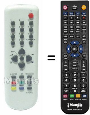 Replacement remote control Daewoo F14V1N Replacement remote control Daewoo F14V1N