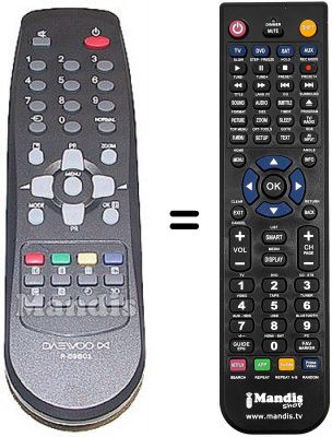 Replacement remote control Daewoo DTE28B1 Replacement remote control Daewoo DTE28B1