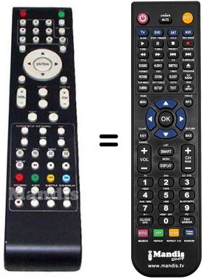 Replacement remote control Dangaard 504C2608103