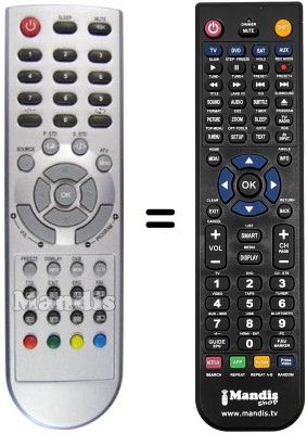Replacement remote control NordMende N325LDF