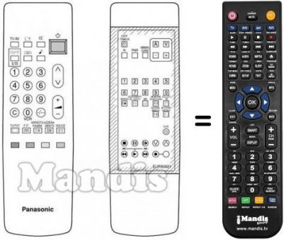Replacement remote control Panasonic EUR50621