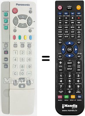 Replacement remote control Panasonic TX-32PX10F