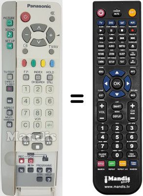 Replacement remote control Panasonic EUR511224