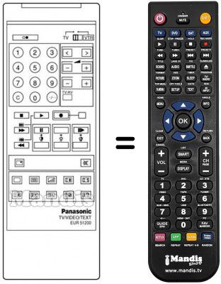 Replacement remote control Goldstar EUR51200