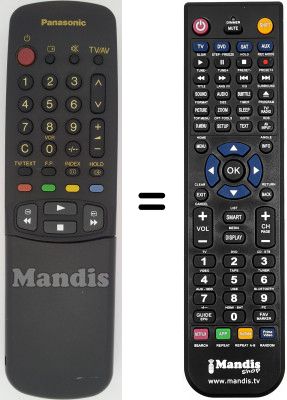 Replacement remote control Panasonic TX-21AD3C