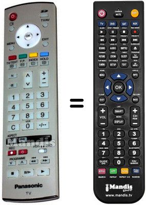 Replacement remote control Panasonic EUR7636050