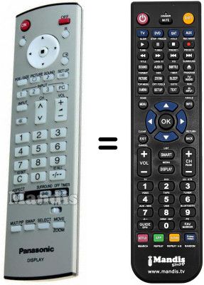 Replacement remote control Panasonic EUR7636070R