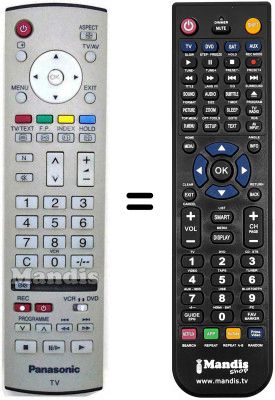 Replacement remote control Panasonic EUR7636080R