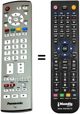 Replacement remote control Panasonic EUR765101B