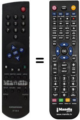 Replacement remote control Grundig GDV100D Replacement remote control Grundig GDV100D