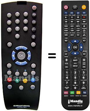 Replacement remote control Grundig LCD 38-5701BS