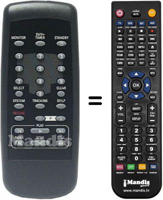 Replacement remote control Grundig GV6400HI-FI