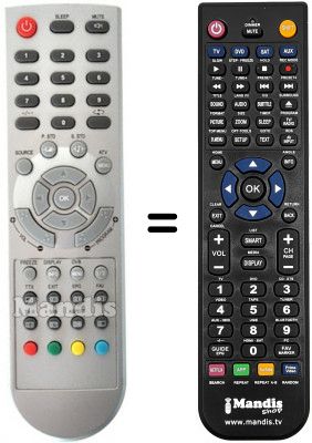 Replacement remote control NordMende 08011272