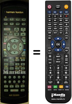 Replacement remote control HARMAN KARDON AVR7000RDS