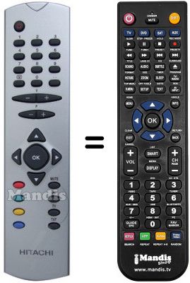 Replacement remote control Hitachi VS20142725