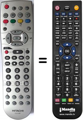 Replacement remote control Hitachi 55PD5200