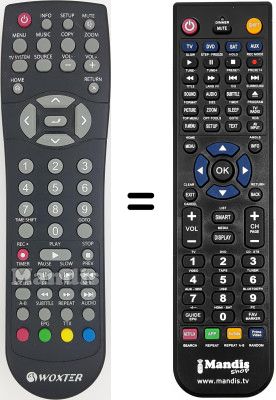 Replacement remote control Woxter i-CubeXDiv35XPRECHIGH