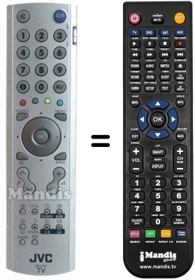Replacement remote control JVC LT-32DA8BJ / Q