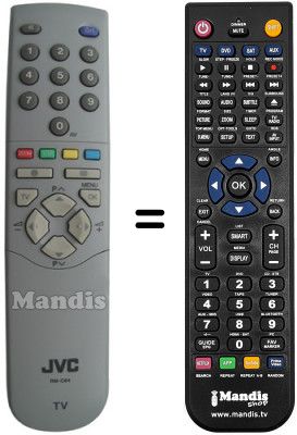 Replacement remote control JVC RM-C64H1C