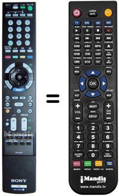 Replacement remote control Sony KDL-46X2000AEP