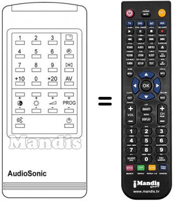 Replacement remote control Audiosonic KT8451