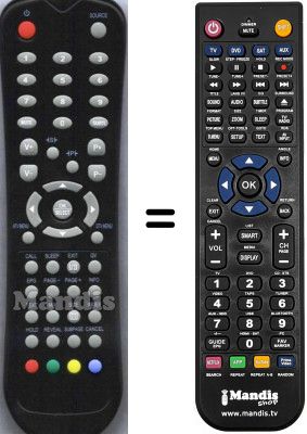 Replacement remote control NordMende N1403CD Replacement remote control NordMende N1403CD